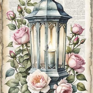 La raffinata carta decoupage Bollorè "LANTERNA"