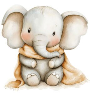 La raffinata carta decoupage Bollorè "ELEFANTINO"