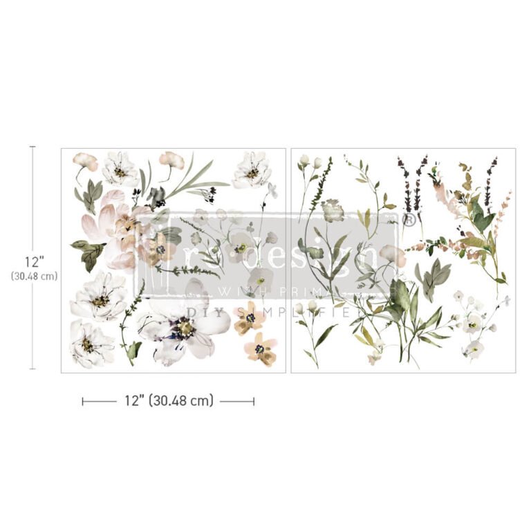 Maxi transfer "PASTELS ARTISTRY" suddivisi in due fogli