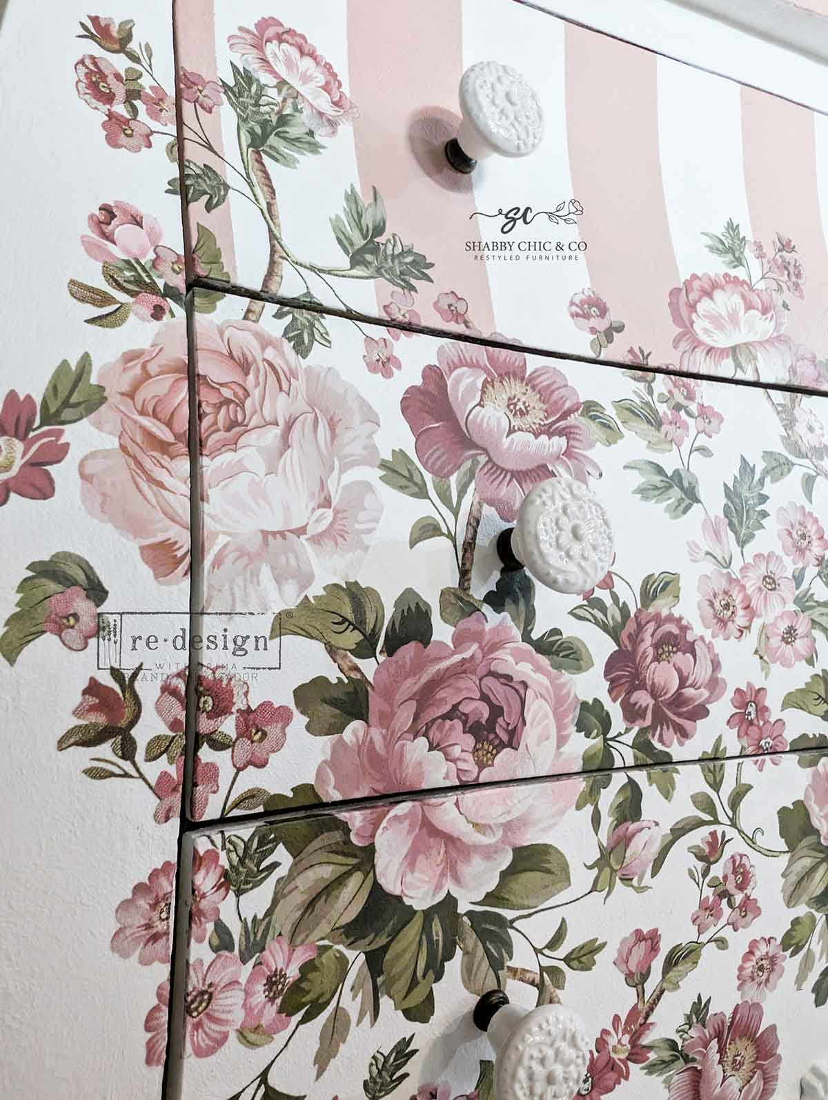 Re-Design Decor Transfers Kacha – "BLUSHING BLOOMS SYMPHONY” 4 fogli 90×70 cm - immagine 5