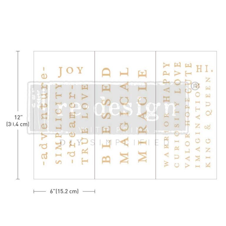 Il transfer per mobili Re-Design “POWERFUL WORDS"